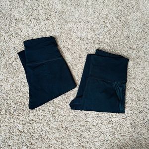 2 Pairs Athleta Leggings XXS Black Neutral Bundle